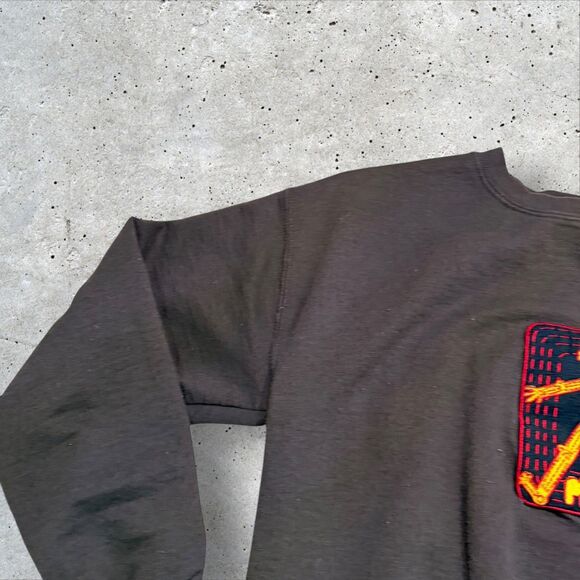 PHUG Anything Is Possible Brown Graphic Sweatshirt Embroidered Patch Size M - Picture 4 of 10